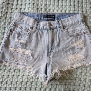 Aeropostale Light Blue Distressed Denim Shorts